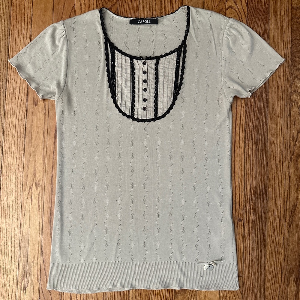Oatmeal Short Sleeve Top